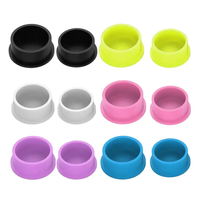 Couvre-flacon en silicone 6 couleurs pour la protection des échantillons, couvercle de flacon de pep