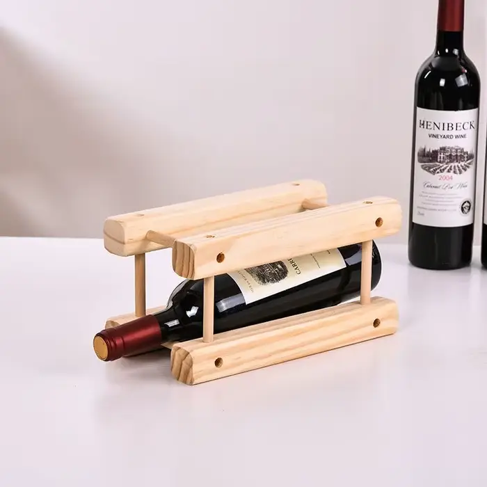 Étagère à vin créative en bois massif DIY