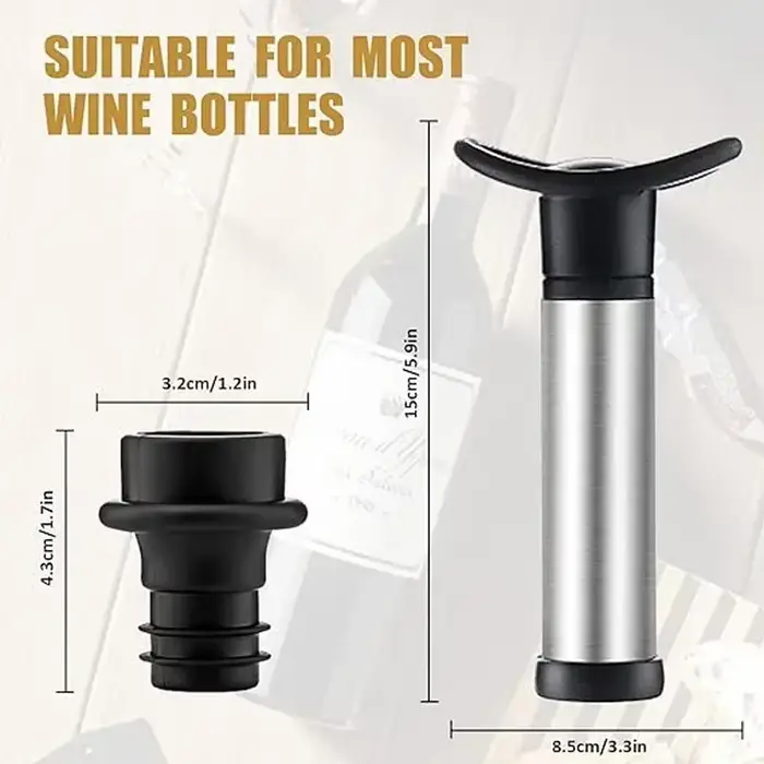 Kit de pompe à vin sous vide avec ouvre-feuille de vin