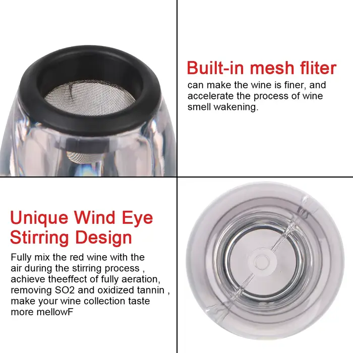 Distributeur de vin rouge et de whisky avec filtre et base