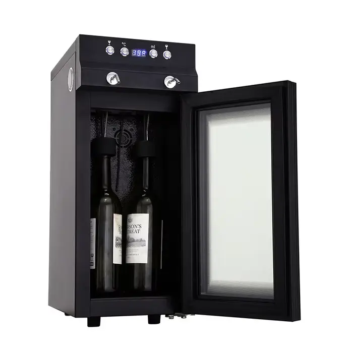 Refroidisseur de vin automatique de luxe pour 2 bouteilles
