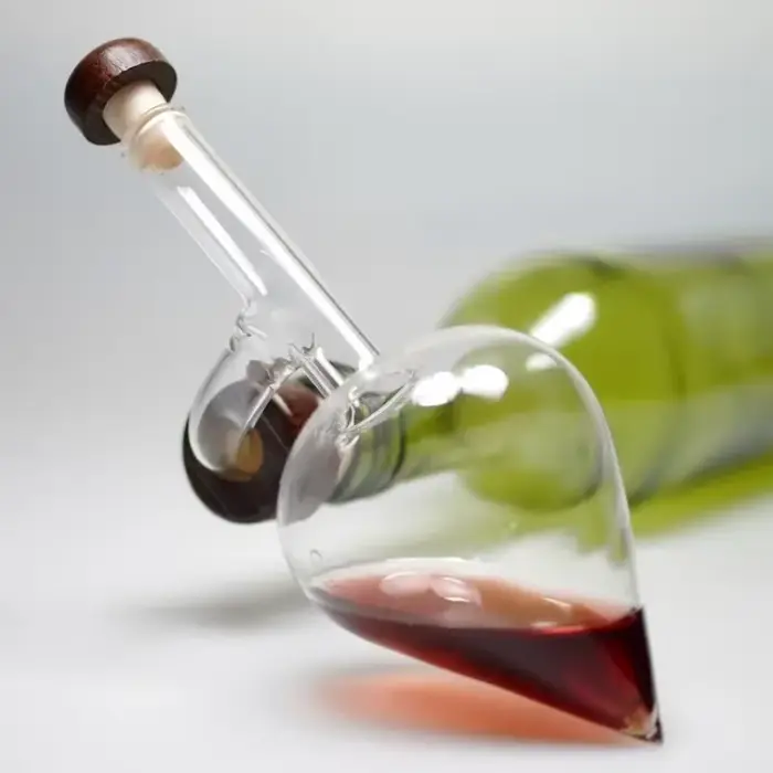 JUSTINLAU aérateur de vin rouge rond/en forme de pêche verseur de bouteille de vin