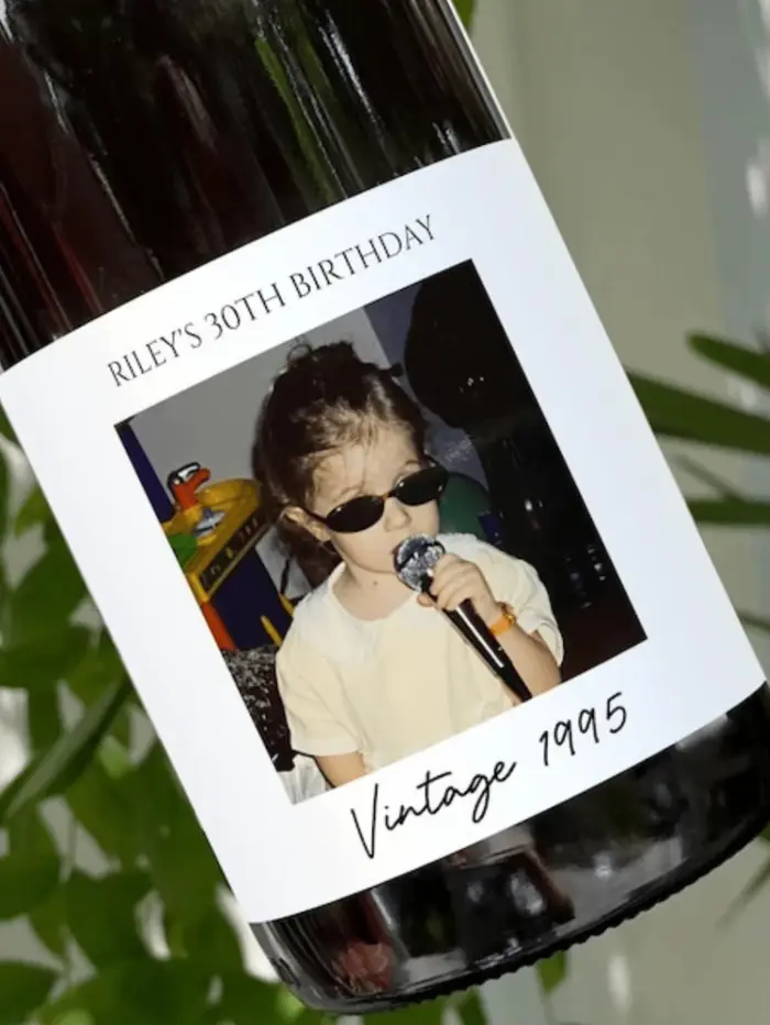 Étiquette de vin Photo personnalisée de toutes tailles