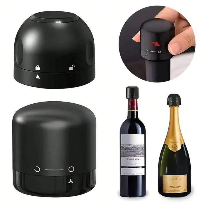 Bouchons de bouteilles de vin rouge noirs