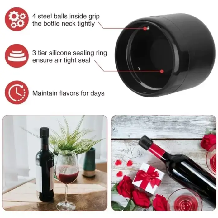 Bouchon de bouteille de vin réutilisable