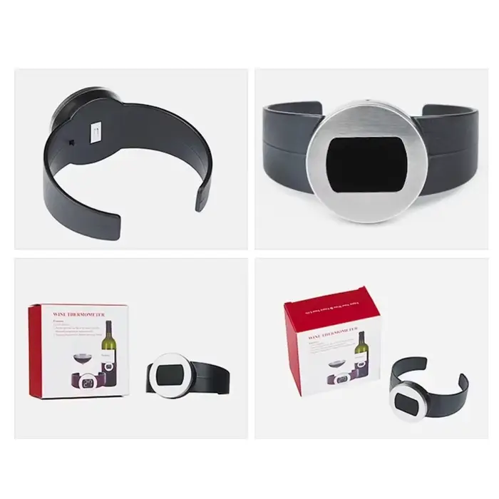 Thermomètre électronique numérique pour bouteille de vin rouge, affichage LCD, outil pour vin, monit