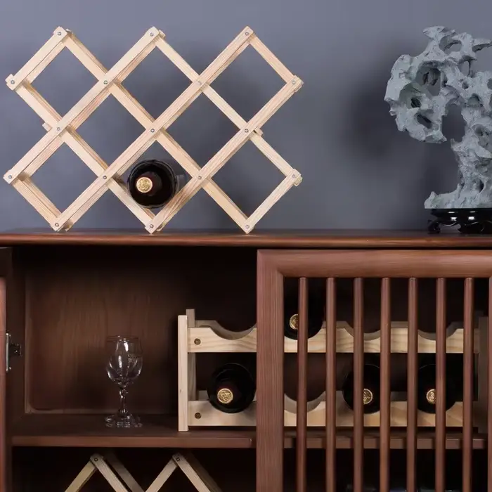 Étagères à vin en bois empilables