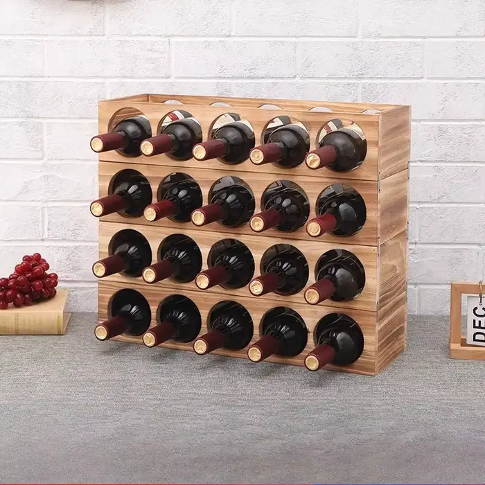 Casier à vin modulaire en bois massif