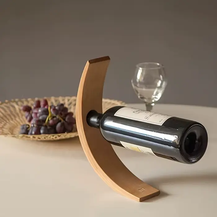 Support à vin en bambou pour une bouteille