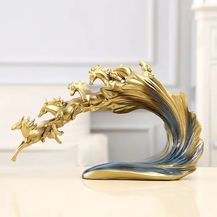 Présentoir de décoration de cave à vin européenne, cheval en résine, cadeau d'ouverture de comparate