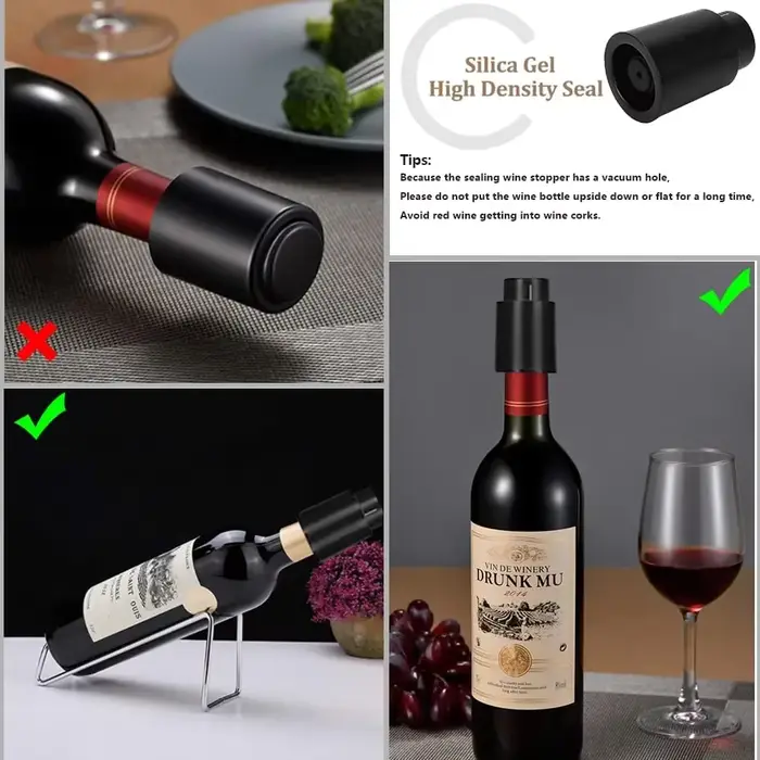 Bouchon de bouteille de vin sous vide
