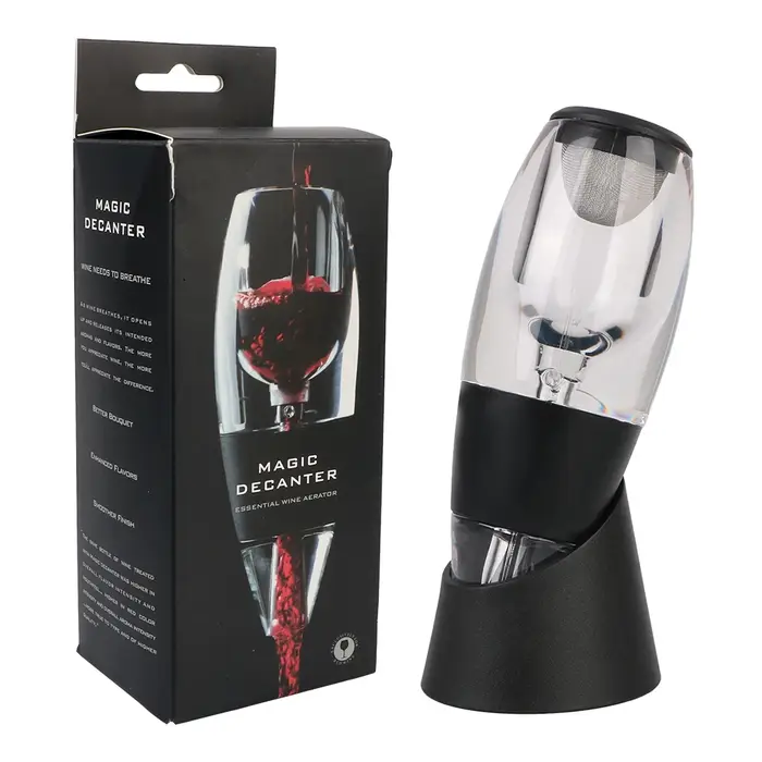 Distributeur de vin rouge et de whisky avec filtre et base, carafe à décanter, aérateur professionne