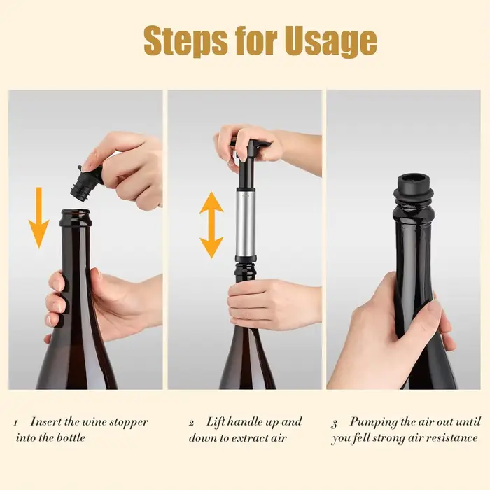 Bouchon de vin avec pompe à vide