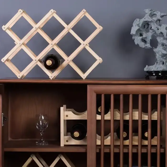 Étagère à vin en bois, meuble à vin pour salon