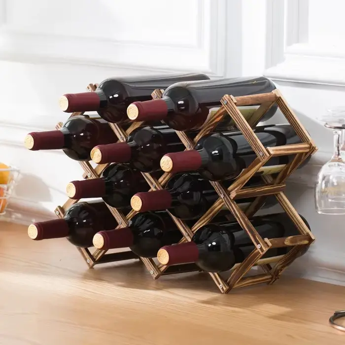 Étagères à vin en bois empilables