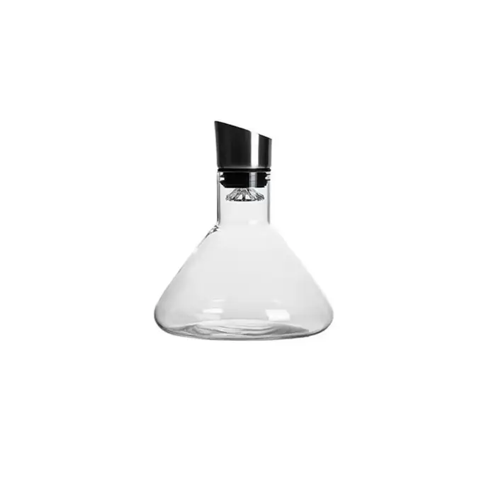 Carafe à vin en verre en forme de montagne iceberg 1500 ml, aérateur et verseur rapide pour vin, idé